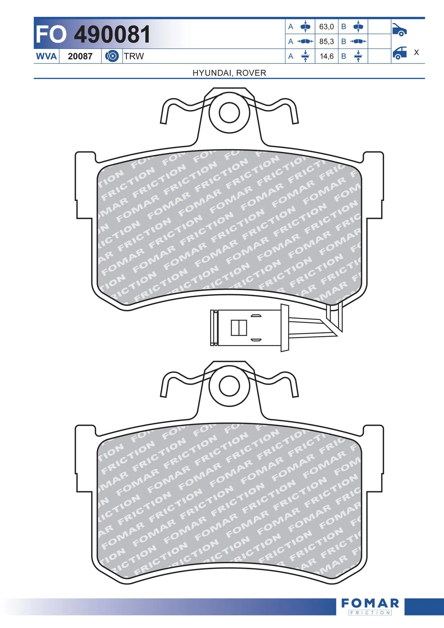 Brake Pad Set, disc brake